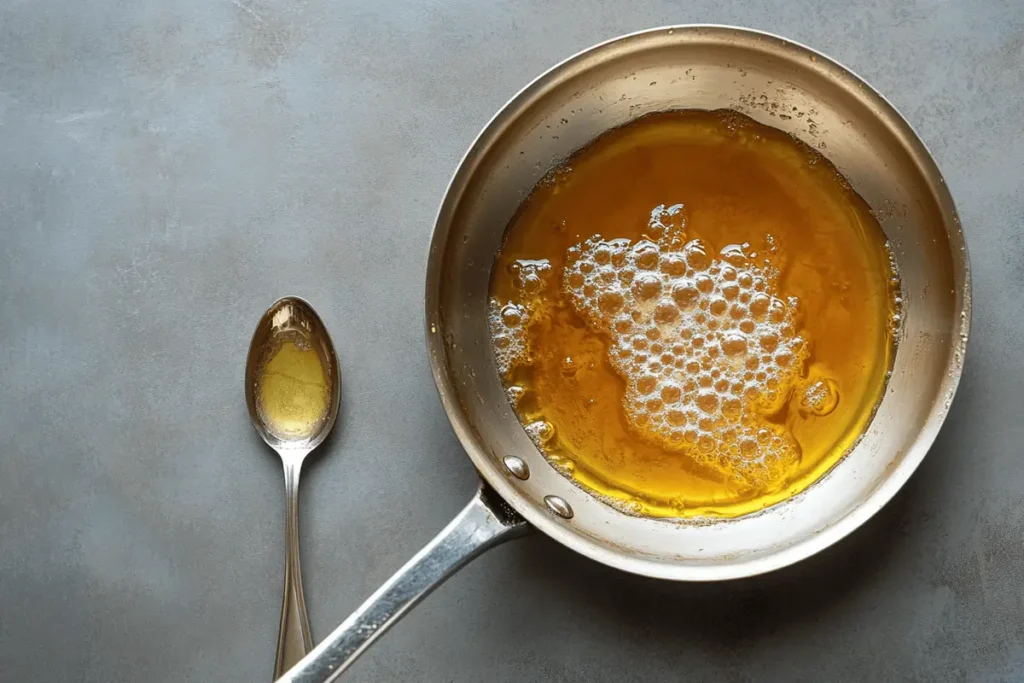 Trick to brown butter in pan, ready to use.