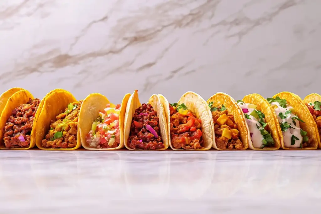 Variety of smash taco options.