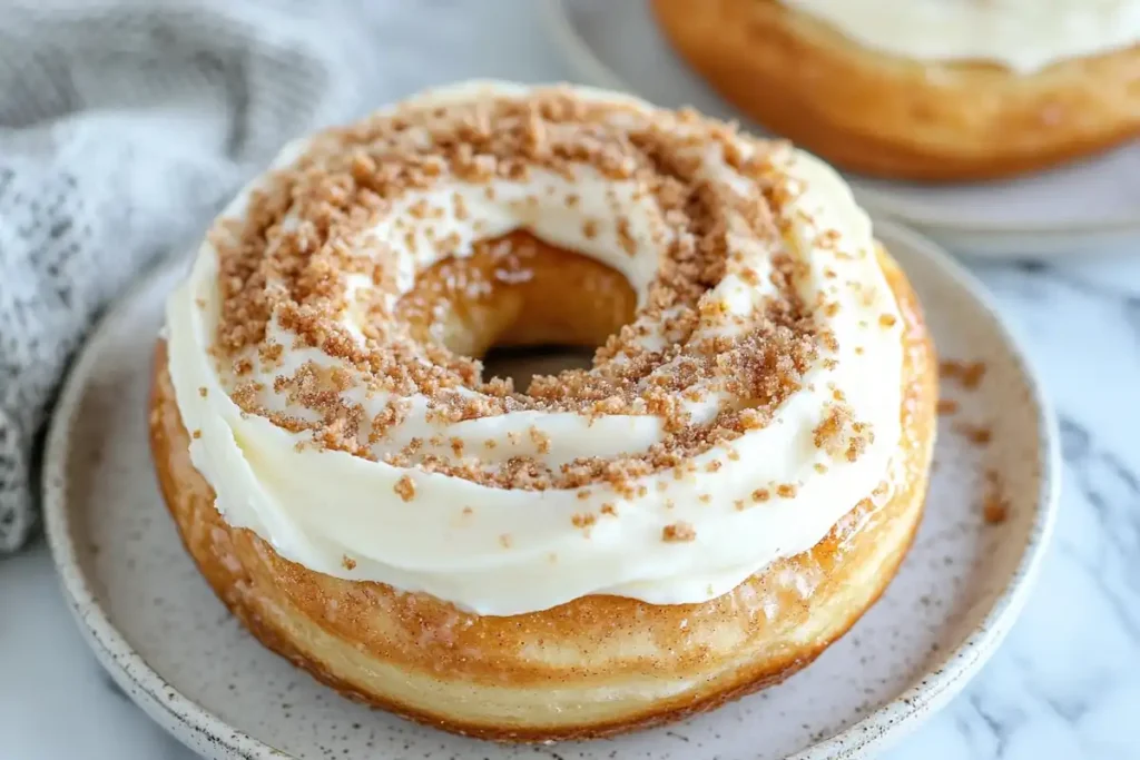 Sweet Cinnamon Roll French Toast Bagel with Cream Cheese