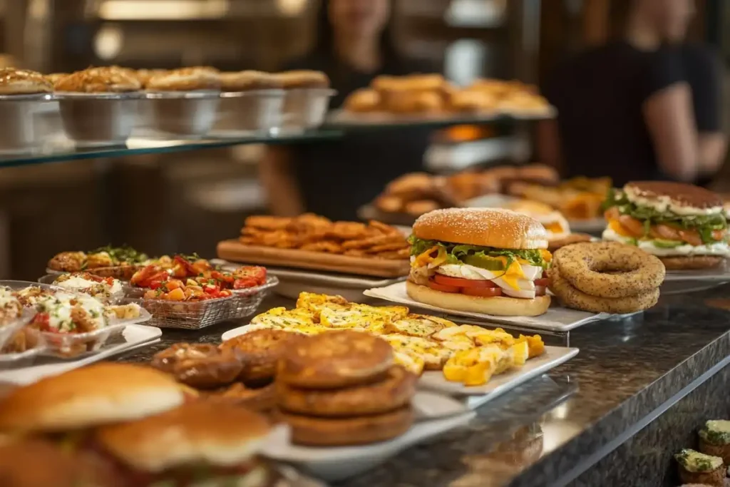 Panera breakfast display.